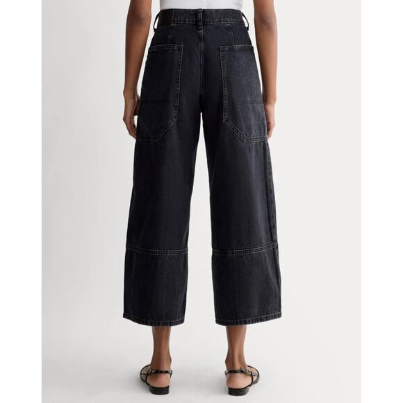 Everlane The Way-High Gardener Cropped Jean in Washed Black, Size 27 - Picture 3 of 10